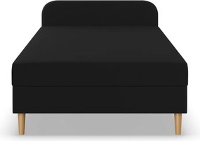 Caspe ágy, fejtámlával, szövet, 80 x 200, fekete