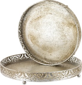 DekorĂĄciĂłs tĂĄlca Arany EzĂŒst Retro Kerek Szett 2 db