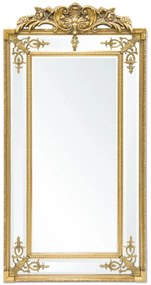 Fazellás díszesen faragott arany élcsiszolt fali tükör különlegesség 184x91,5x5cm