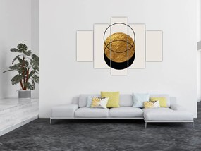 Kép - Absztrakció arany és fehér N⁰2 (150x105 cm)