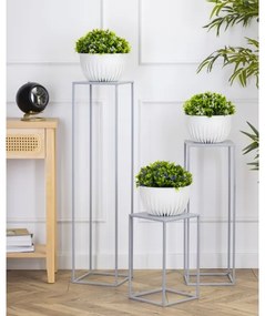 Virágállvány 100x24 cm szürke