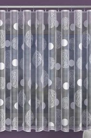 Mg Függöny Pöttyös 628/97 Fehér 440x250cm Kész Szalaggal K