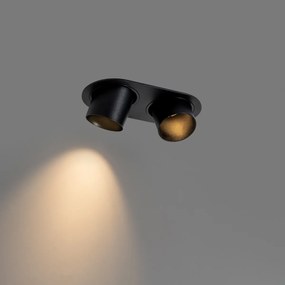 Beépíthető spotlámpa fekete GU10 50 mm 2-fényes - Installa