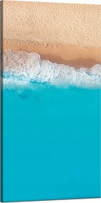 Vászonkép Tengerpart Víz Hullámok Kék 60x120 cm Ajándéknak is tökéletes
