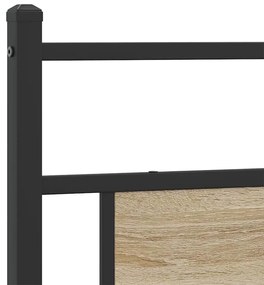 sonoma tölgy színű szerelt fa és acél fejtámla 193 cm