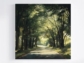 Vászonkép Canvas Tájkép Természet Fák Sikátor Út Nap Nyár 80x80