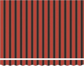 Narancs-barna szövet és alumínium behúzható napellenző 3,5x2,5m