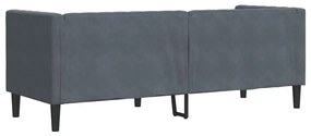 Chesterfield kanapé Sötétszürke 194 x 74.5 x 70.5 cm Bársony
