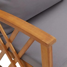 tömör akácfa kerti pad párnákkal 119 cm