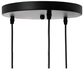 Fekete függőlámpa textil búrával ø 40 cm – Ixia