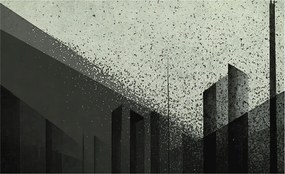 Fali fotótapéta Étkezőbe Város geometria 416x254 Ragasztó