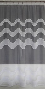 Mg Függöny jacquard Hullámok Fehér 150x200 kész szalaggal