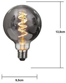 Meleg fehér szálas dimmelhető izzó E27, 2 W Spiral Filament – Star Trading