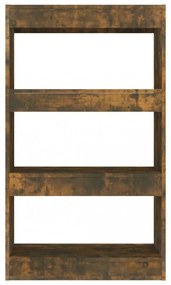 füstös tölgy színű fa könyvszekrény/térelválasztó 60x30x103 cm