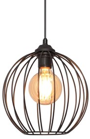 Csillár zsinóron MERCURE 1xE27/15W/230V átmérő 24 cm fekete