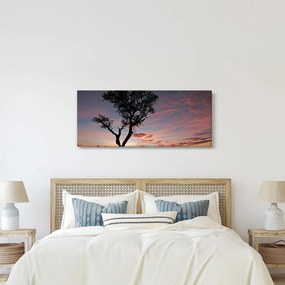 Kép - Fa és vöröses árnyalatok (120x50 cm)