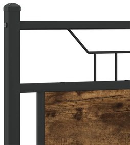 füstös tölgy színű szerelt fa és acél fejtámla 120 cm