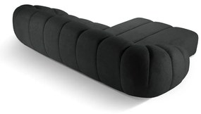 Fekete sarokkanapé (bal oldali) Diana – Micadoni