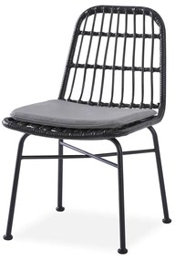 Fekete rattan szék LAPRO 401