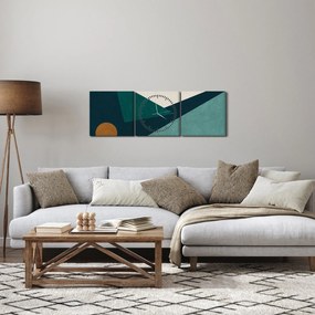 Kép - Kubista absztrakció (órával) (90x30 cm)