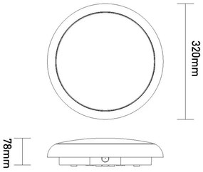 LED Kültéri mennyezeti lámpa STROPY LED/12/15/18/22W/230V IP65 fekete