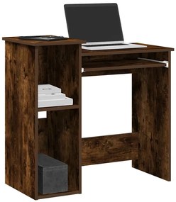füstös tölgy szerelt fa íróasztal polcokkal 84x40x78 cm