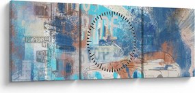 Kép - lovaglásra született, kék tónusok (órával) (90x30 cm)
