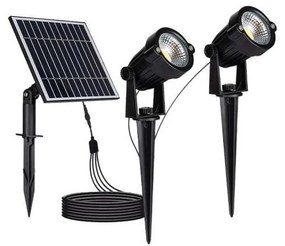 V-Tac KÉSZLET 2x LED Kültéri napelemes lámpa 2xLED/1,2W/3,7V IP65 3000K 4000 mAh VT1266