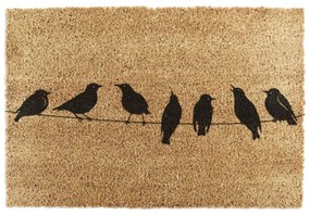 Kókuszrost lábtörlő 40x60 cm Birds On a Wire – Artsy Doormats