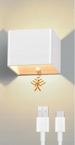 Fali lámpa , Led mozgásérzékelős lámpa 5W 4000MAH , 3000K