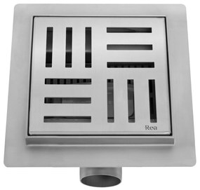 Zuhanylefolyó REA CROSS 150x150 Nickel Brush