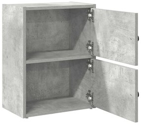 betonszürke szerelt fa könyvespolc 40x24x52 cm
