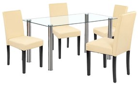 Cadiz 4+1 étkező garnitúra fehér-bézs