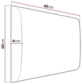 Kárpitozott fali panel Pazara 60x60 (öko-bőr soft 017 (fehér). 1054196