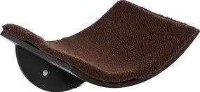 PawHut Macskaágy Macska Faliágy Macska Polc Fali Kivitel Plüss Párna Barna 41 x 28 x 21 cm | Aosom