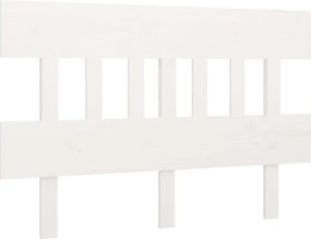 vidaXL fehér tömör fenyőfa ágyfejtámla 123,5x3x81 cm
