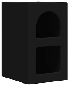 vidaXL Éjjeli asztal 2 pcs Fekete 29.5 x 35 x 50 cm Faanyag