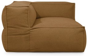 Barna buklé babzsákfotel Mass Corner 125 Left – SLOWDOWN