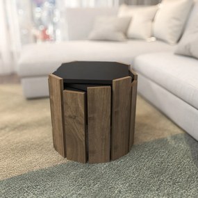 Dohányzóasztal Lori - Anthracite, Walnut