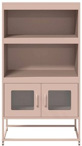 Highboard rózsaszín 68x39x123 cm Acél