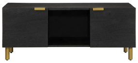 fekete szerelt fa dohányzóasztal 100 x 54 x 40 cm