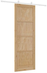 Tolóajtó Szett Természetes és fehér 83 x 232 cm