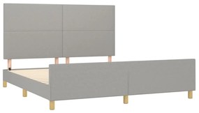 világosszürke szövet ágykeret matrac nélkül 180 x 200 cm