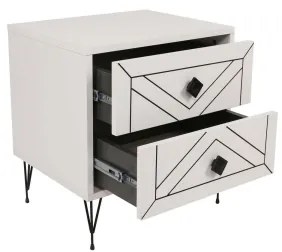 Éjjeliszekrény LUNA 50x55 cm fehér