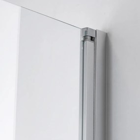 Stuxi Bari Duo 70x90 aszimmetrikus 2 nyíló ajtós zuhanykabin 6 mm vízlepergető biztonsági üveggel, króm