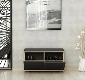 Drago Walnut and Black cipősszekrény