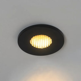 6 darabos modern, fekete, süllyesztett fürdőszobai spotlámpa szett IP54 - Shed Honey