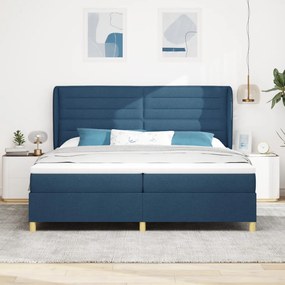 Boxspring Ágy Matracra Kék 200x200 cm Szövet