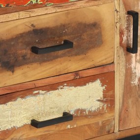 tömör újrahasznosított fa tálalószekrény 88 x 30 x 73 cm