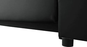 Sarokülőgarnitúra, fekete/fekete melír, TRAMP